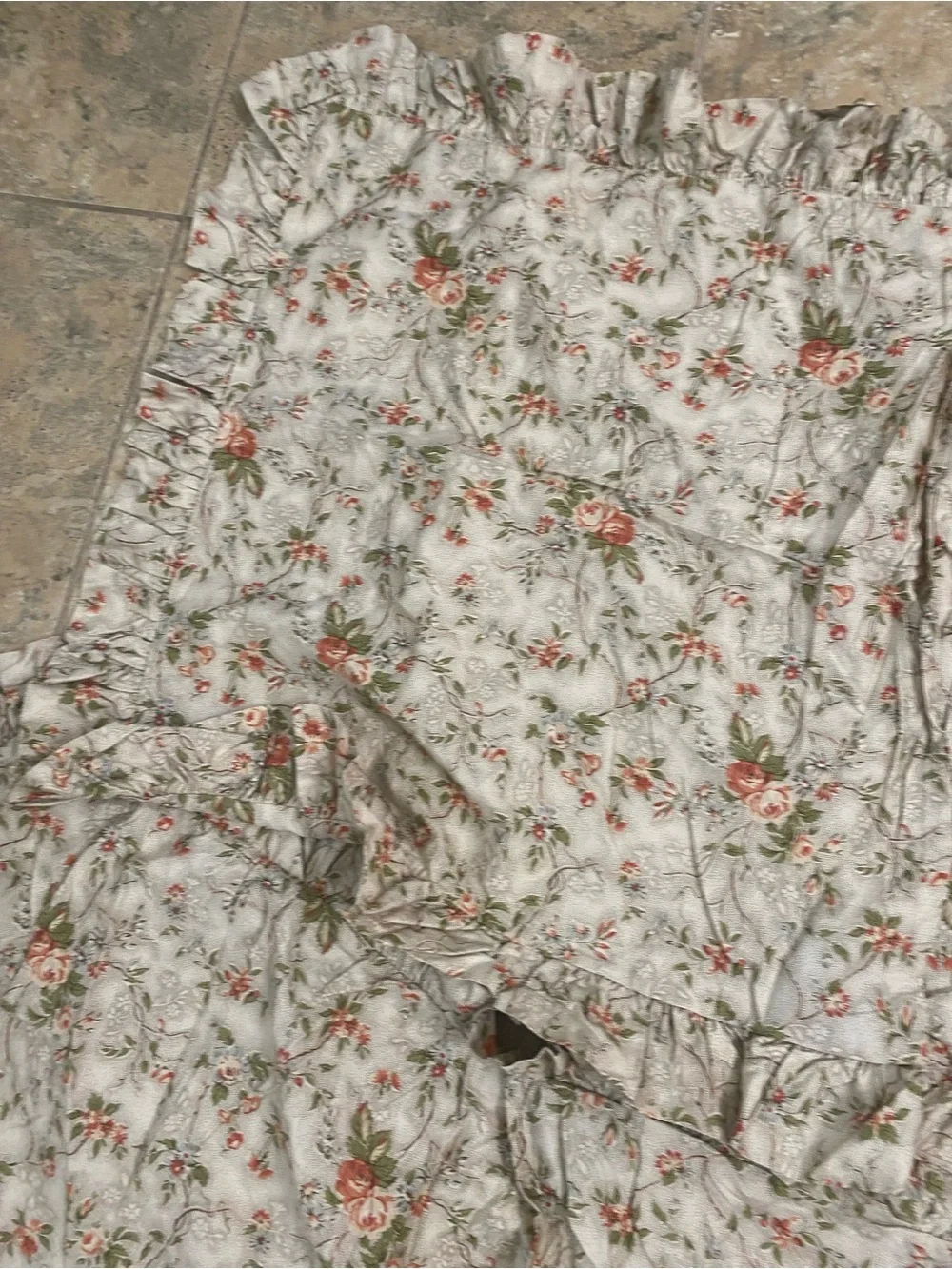 Vintage Rare Lauren Ralph Lauren Cole Brook Ruffled Floral Pillow King Shamsi